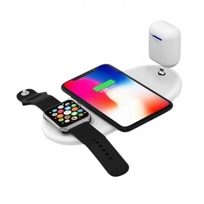 custom wireless charger shenzhen 2019 fantasy Smart watch charging Mobile Phone Holder 3 in 1 fast wireless portable charger